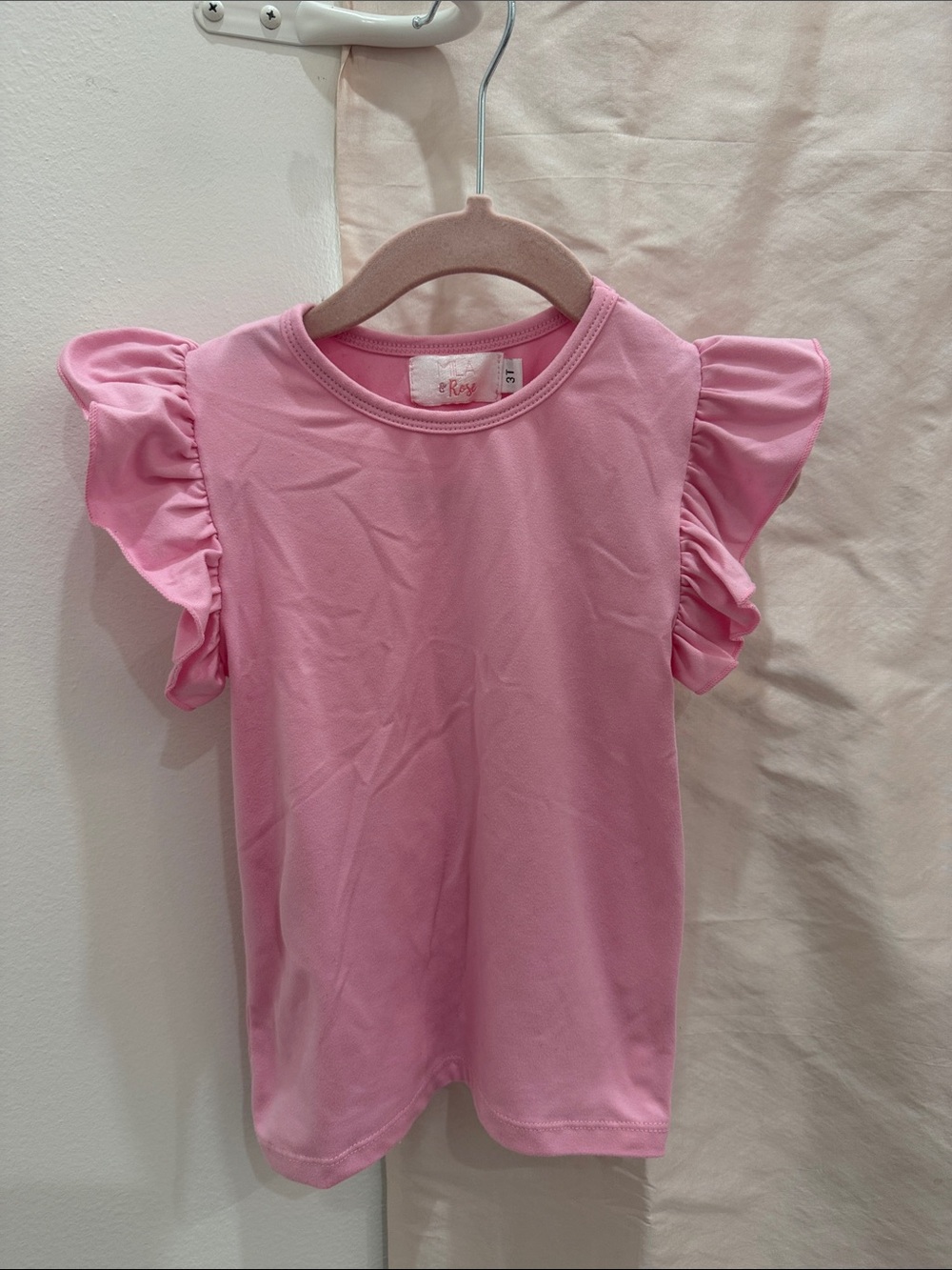 Girls Pink Ruffle Sleeve Tee by Roxy